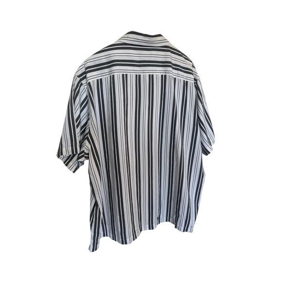 Haggar nwt XXL Short Sleeve Camp Shirt stripe short sleeve mens shirt - Picture 6 of 7
